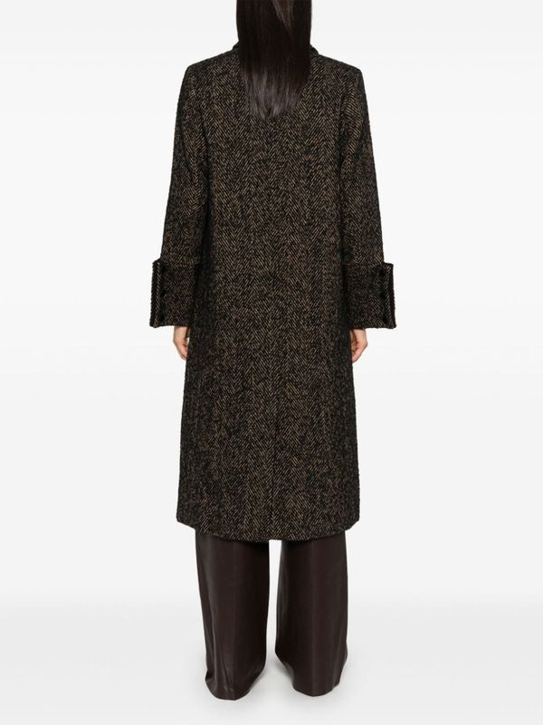 Brown Wool Blend Coat