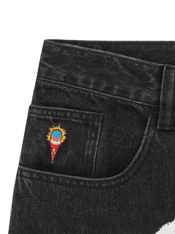 Ice Cream Black Denim Pants