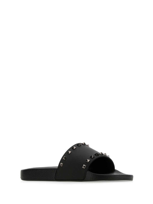 Valentino Black Slides