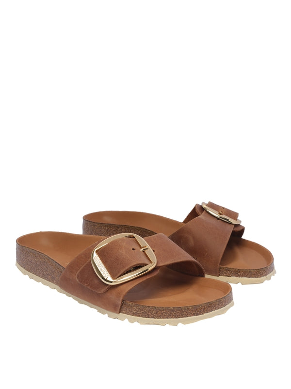 Madrid Big Buckle Leather Sandals