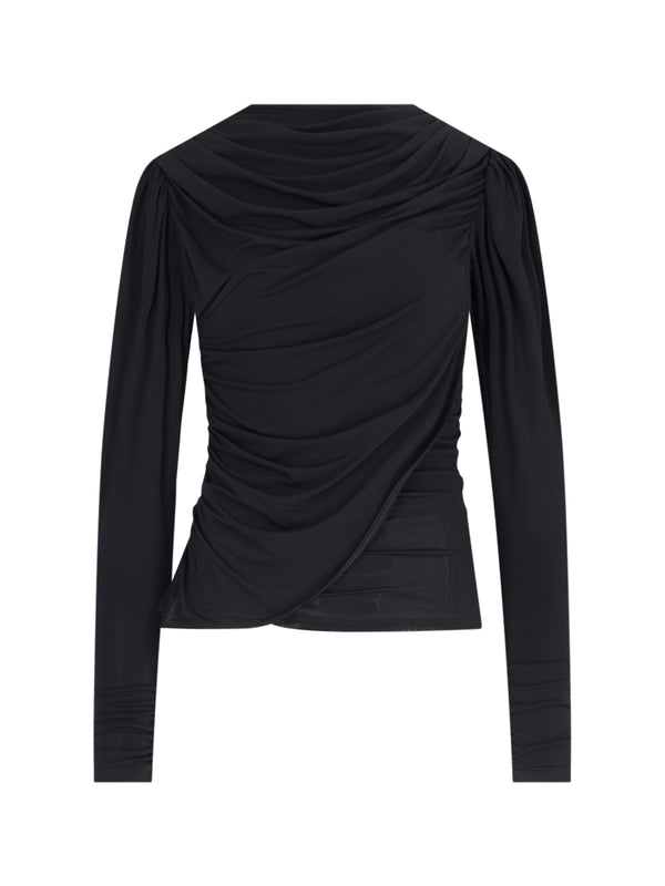 Blessy Drape Long Sleeve Top