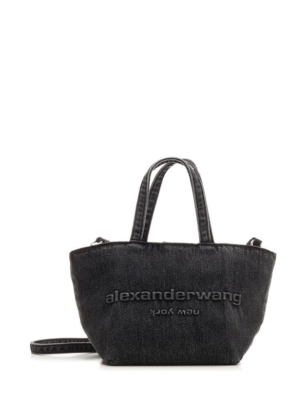 Small Punch Denim Tote Bag