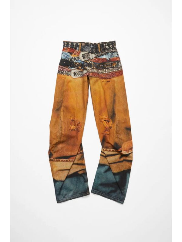 2006M Trompe L'Oeil Loose Fit Denim Pants