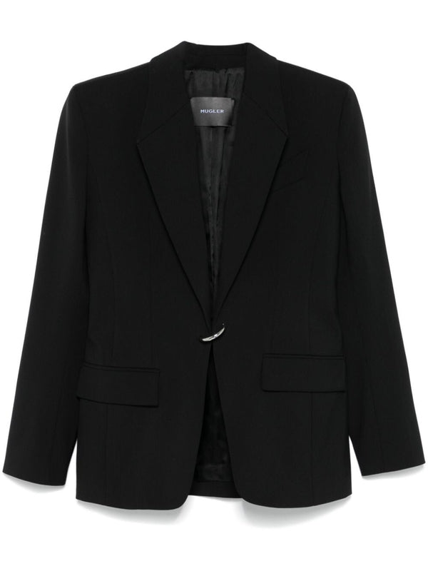 Piercing Detail Wool Tailored Jacket