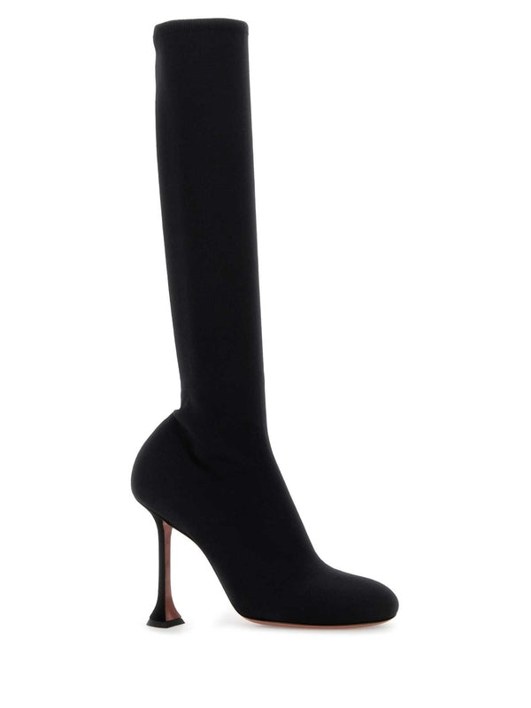 Amina Muaddi Black High Boots