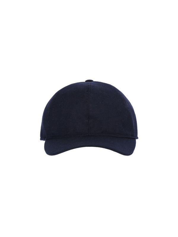 Logo Label Wool Cashmere Ball Cap