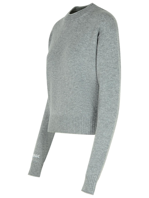 Agadir Logo Rib Wool Cashmere Knit