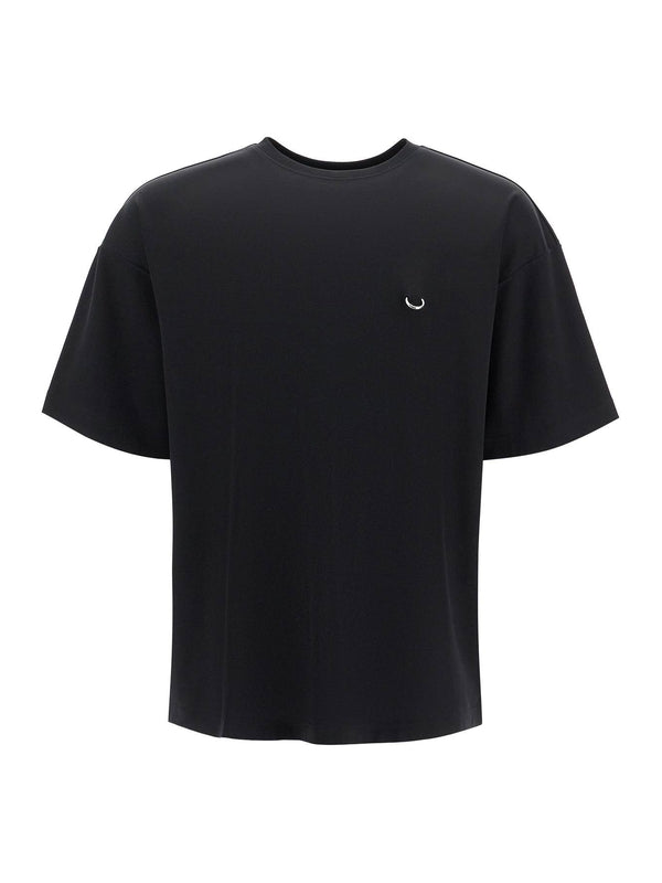 Piercing Detail Cotton Short-sleeve
  T-shirt