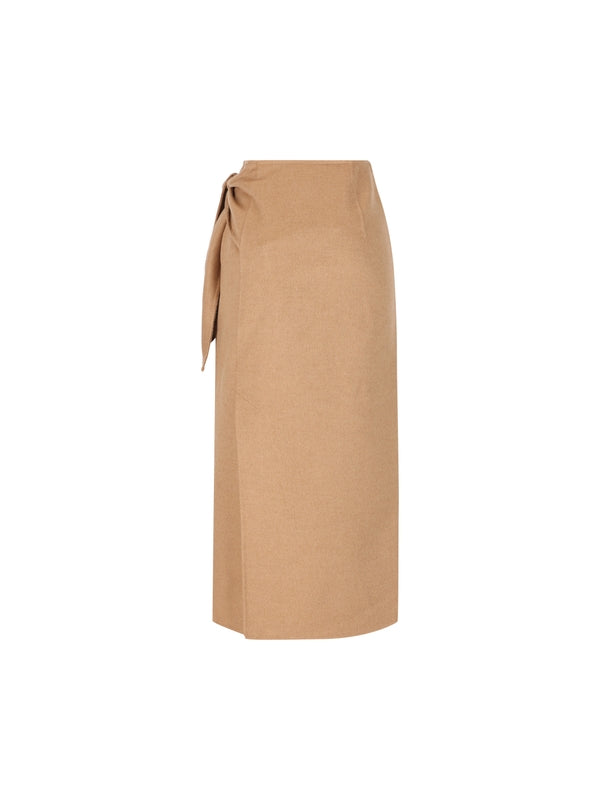 Acline Camel Wool Skirt - Jente