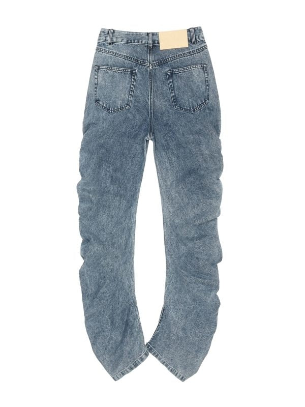 STREAM Smocked Denim Trousers