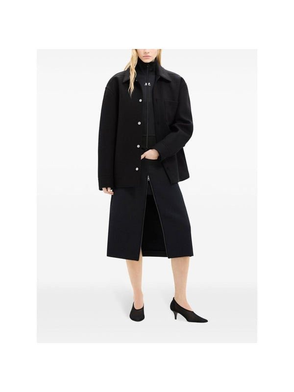 Pocket Logo Embroidery Shirt Jacket