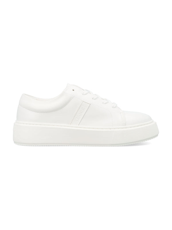 GANNI - Sporty Mix Leather Sneakers - Jente