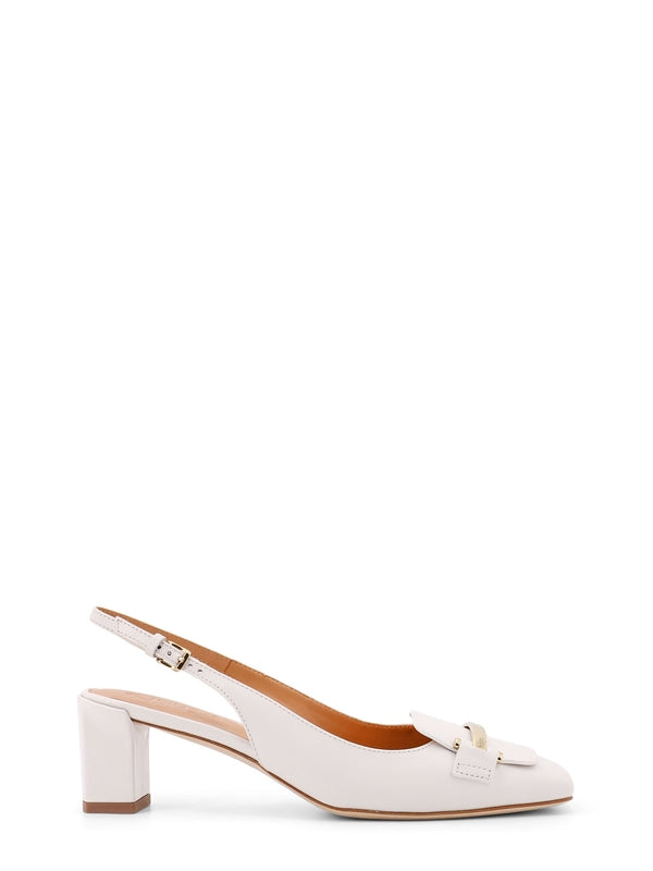 Tod'S White Slingback Heels