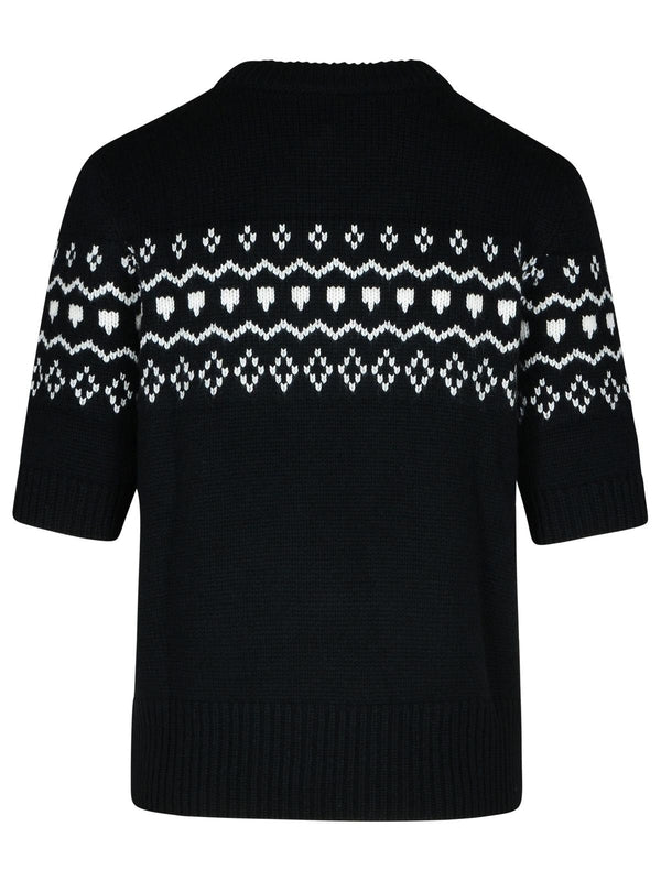 Ylva Jacquard Cashmere Short-Sleeve Knit