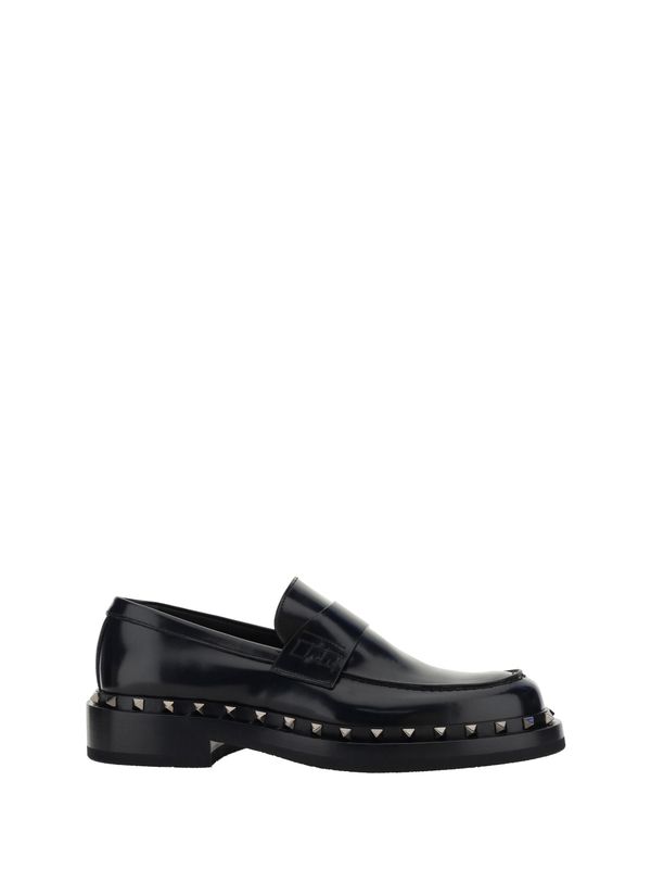 Rockstud Leather Loafers