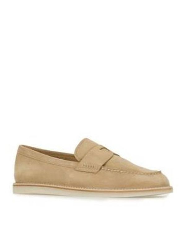 Triangle Logo Suede Loafers