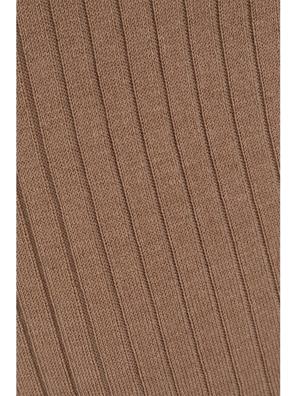 Back Logo Patch Ribbed Polo Shirt