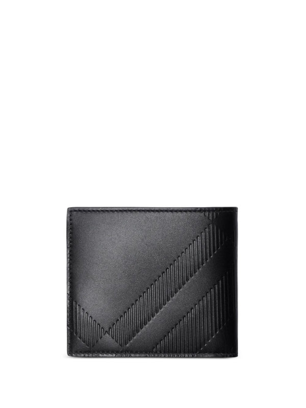 Check Leather Bi-Fold Wallet - Jente