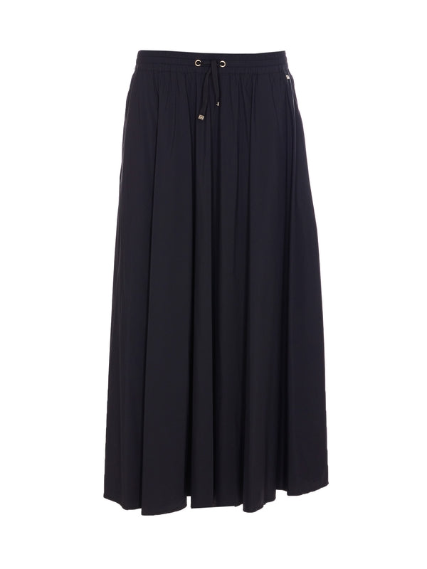 Pleated Nylon Long Skirt