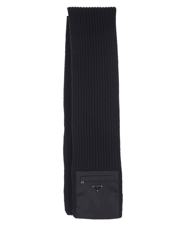 Prada Black Wool Mufflers