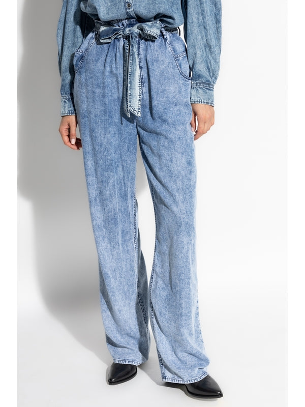 Priana Bow Strap Denim Pants