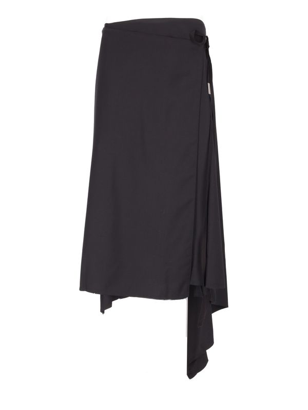 Ylva Wrap Wool Midi Skirt