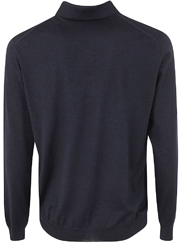 Cashmere Silk Polo Knit