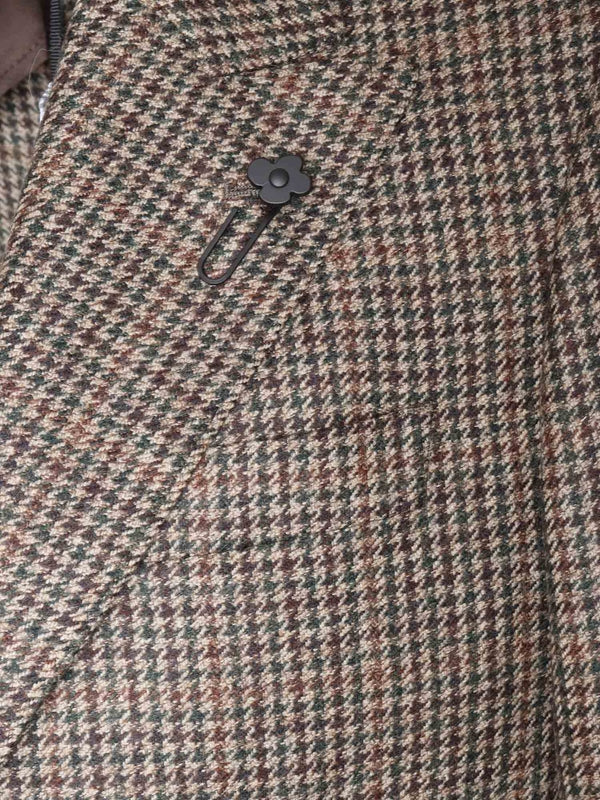 Boutonniere Check Virgin Wool Single Jacket