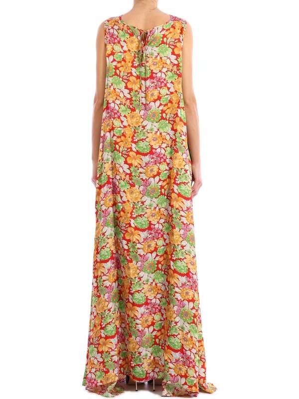 Allover Flower Maxi Flare Dress