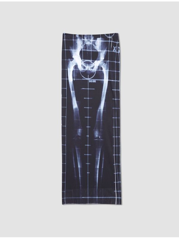 Skeleton Graphic Printing Long Skirt