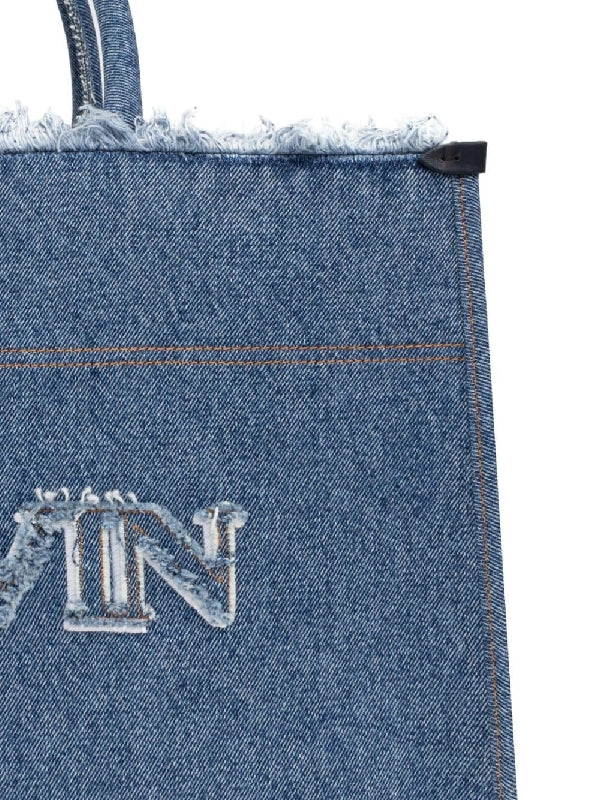 In&Out MM Logo Denim Tote Bag