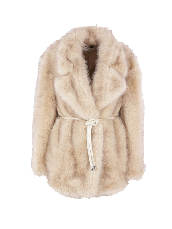 Sportmax Beige Fur & Shearling
