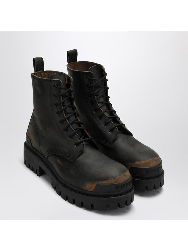 Strike Leather Lace Up Boots