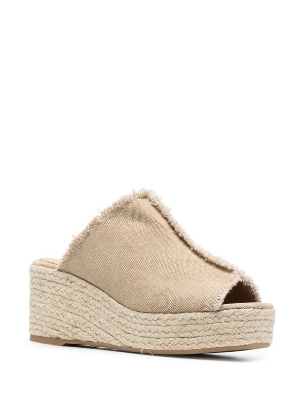 Castañer Beige Wedge Sandals
