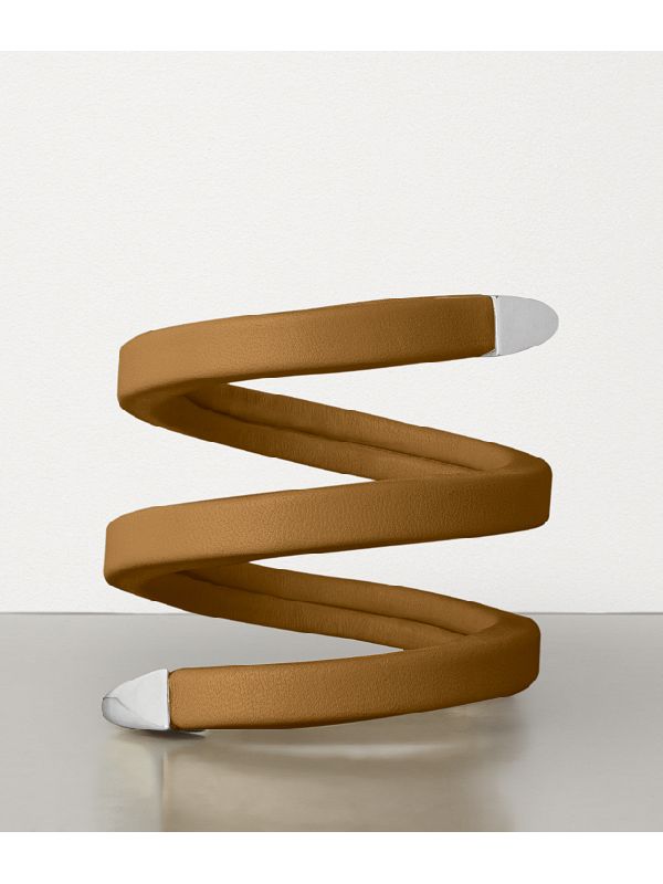 Coil Spiral Nappa Cuff Bracelet