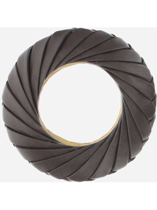 Brown Intrecciato Bangle Bracelet