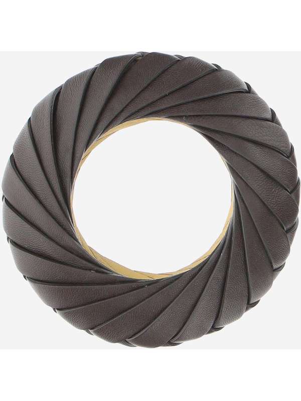 Brown Intrecciato Bangle Bracelet