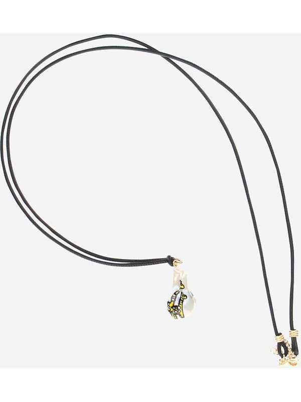 Giraffe Pearl Drop Pendant Necklace