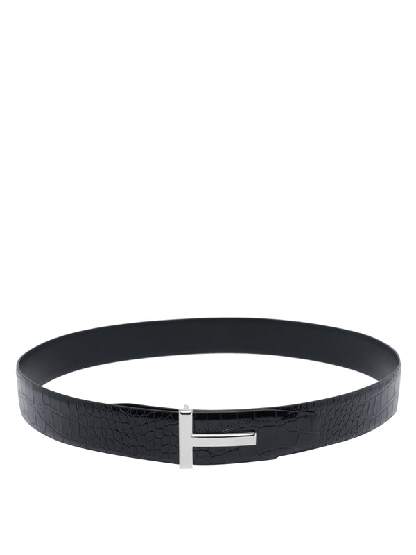 Tom Ford Black Leather Belts