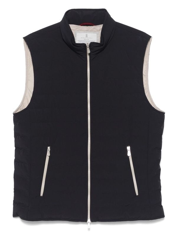 Brunello Cucinelli Navy Vests