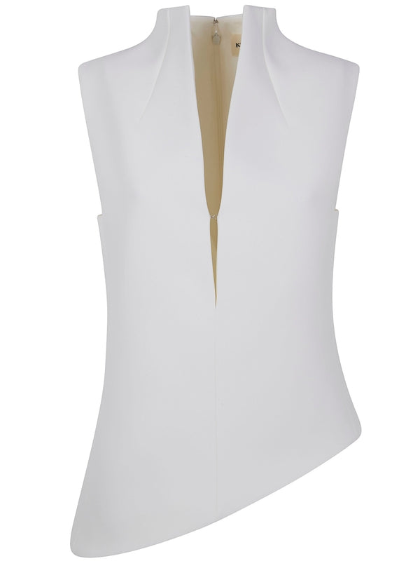 Kate White Sleeveless Top