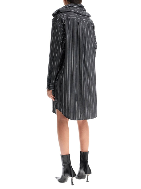 Evergreen Stripe Shirt Mini Dress