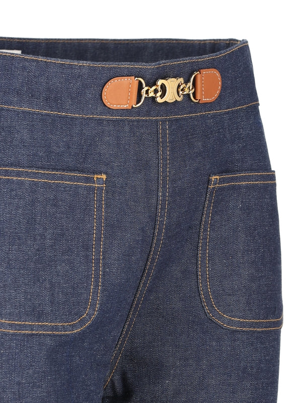 Triomphe Detail Denim Pants