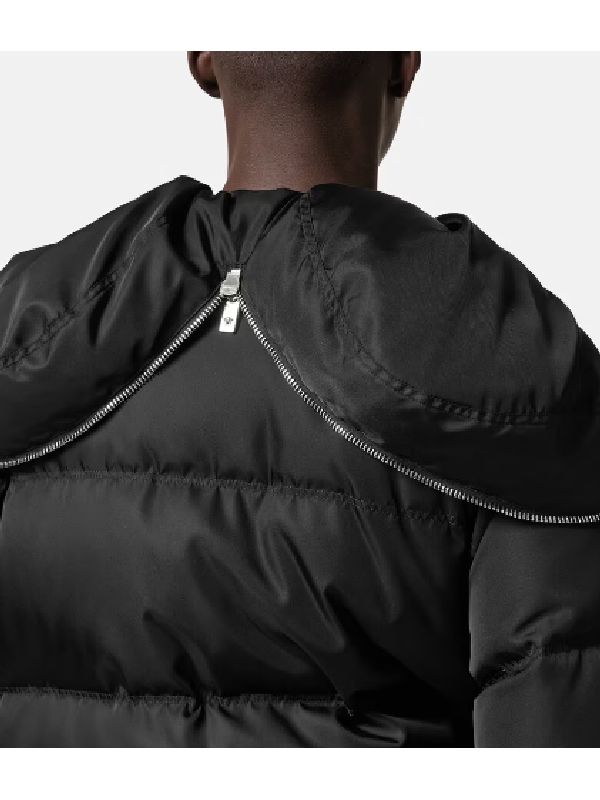 Zipper Detail Nylon Puffer
  Jacket