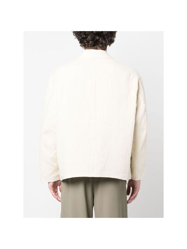 Wool-Cotton Collar Jacket