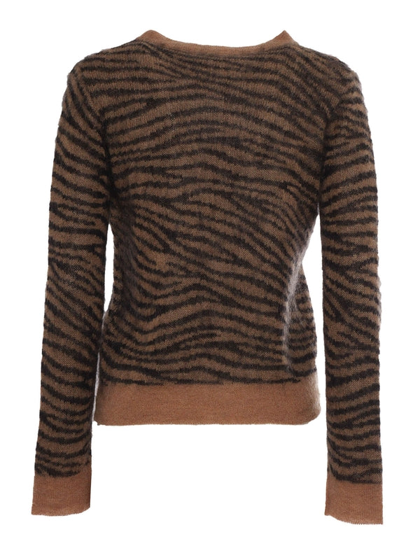 Abaden Pattern Mohair Wool Camel Knit