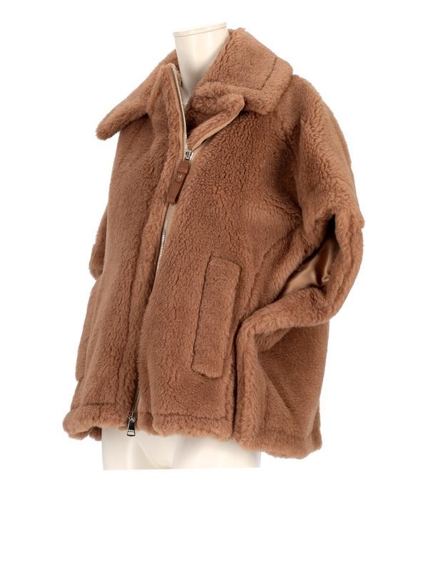 Teddy Shearling Zip-Up Jacket