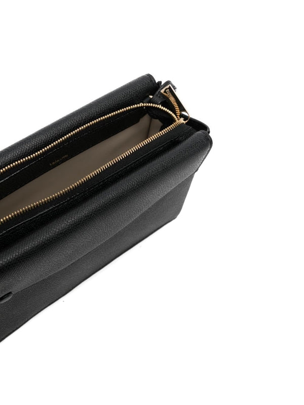 Black Calfskin Shoulder Bag