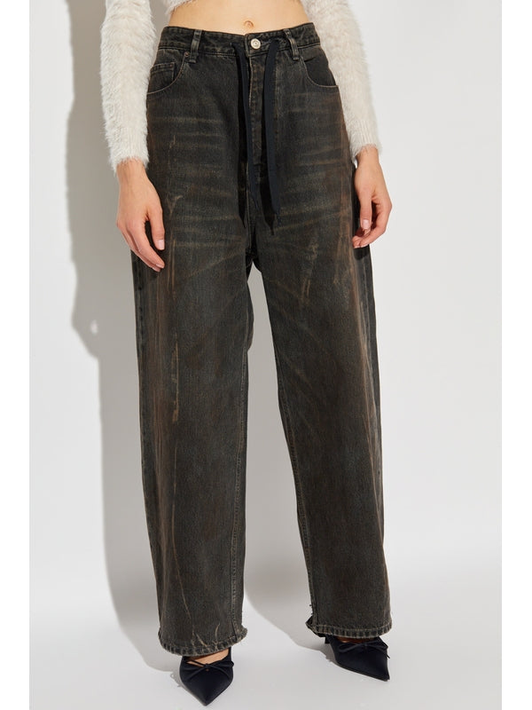 Vintage Washing Cotton Denim Pants