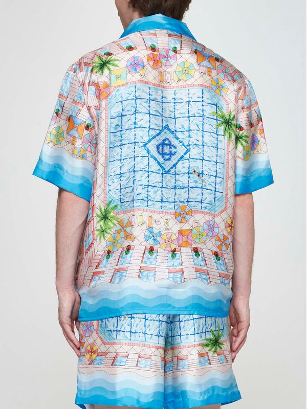 Printing Silk Short Sleeve Shirt